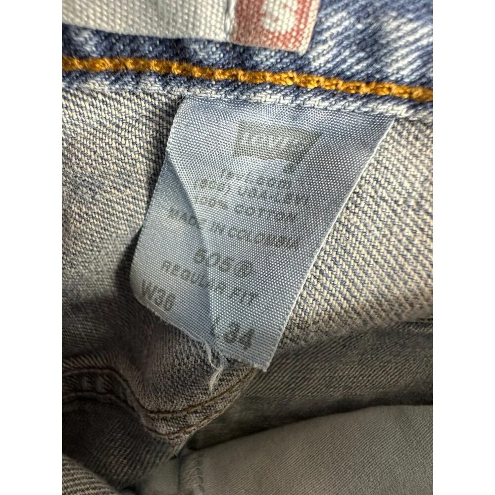 Levi's 505 Regular‎ Fit Vintage Jeans size 36X 34